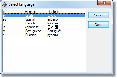 language-options