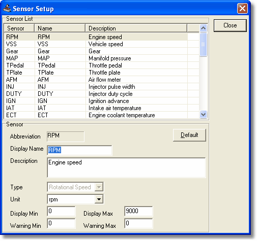 sensors-setup-window