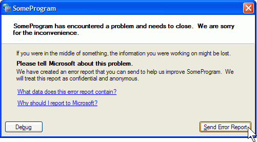 Windows Error Report